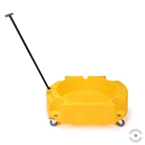 Wózek transportowy do beczek 200 l, żółty, DRUM DOLLY