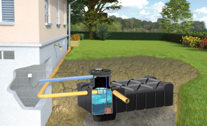 Zestaw ze zbiornikiem F-Line 5000 L - standard do ogrodu